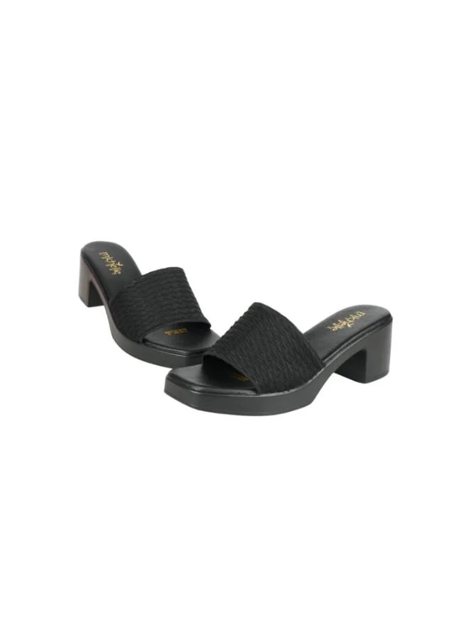 Michelle Morgan 092-2992 Michelle Morgan Ladies Block Heel Sandals 414RJ607 Black