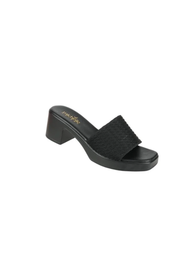 Michelle Morgan 092-2992 Michelle Morgan Ladies Block Heel Sandals 414RJ607 Black