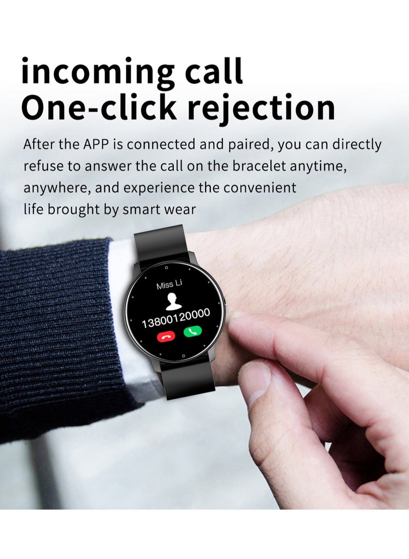 RollsTimi  Men's SmartWatch, 1.28-inch HD Full Screen, IP67 Waterproof, Health Monitoring, Multi-Sports Modes, Casual Sports Watch, ZL02Pro Tape Black - Image 5