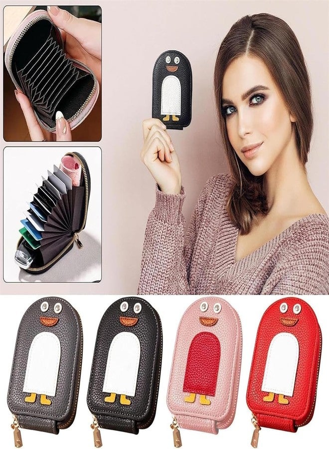 HOMENITY® - Cute Penguins PU Credit Card Coin Wallet,Creative Cartoon Penguin Card Wallet 10 Card Holder (Set of 1, Multicolor) - Image 5