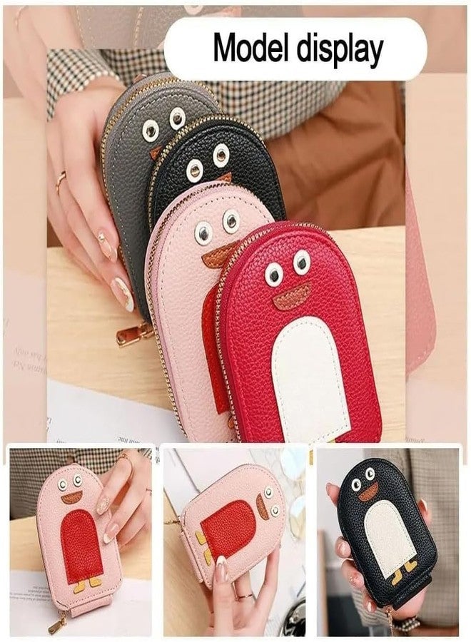 HOMENITY® - Cute Penguins PU Credit Card Coin Wallet,Creative Cartoon Penguin Card Wallet 10 Card Holder (Set of 1, Multicolor) - Image 4