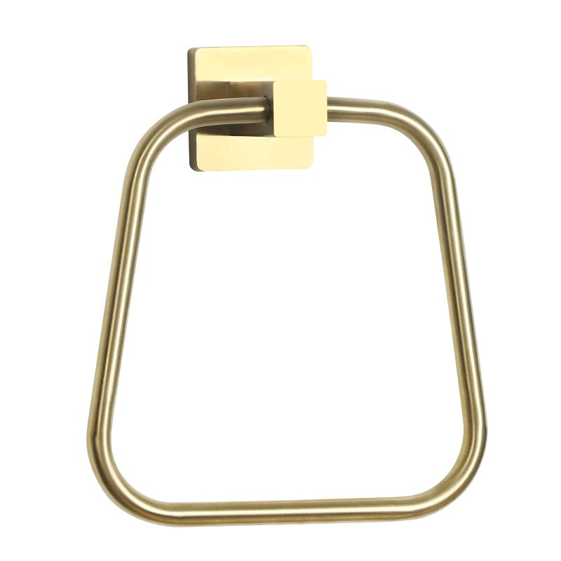 HouseAid HouseAid Trapezoid Towel Holder for Bathroom Stainless Steel Towel Ring Modern Bathroom Hand Towel Rack Wall Mounted Brushed Gold 