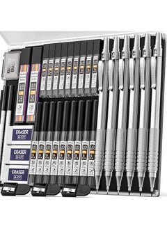 Nicpro 35Pcs Metal Mechanical Pencils Set Art Drafting Pencil 0.5 0.7 0.9 Mm & 3Pcs 2Mm Graphite Lead Refills Eraser Sharpener Case  - Image 1