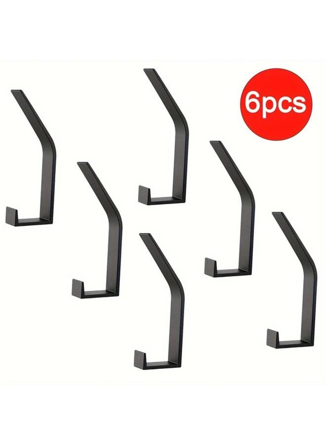 6 حوامل معاطف حائطية متينة للغاية بلون فضي للمدخل والحمام - Image 2