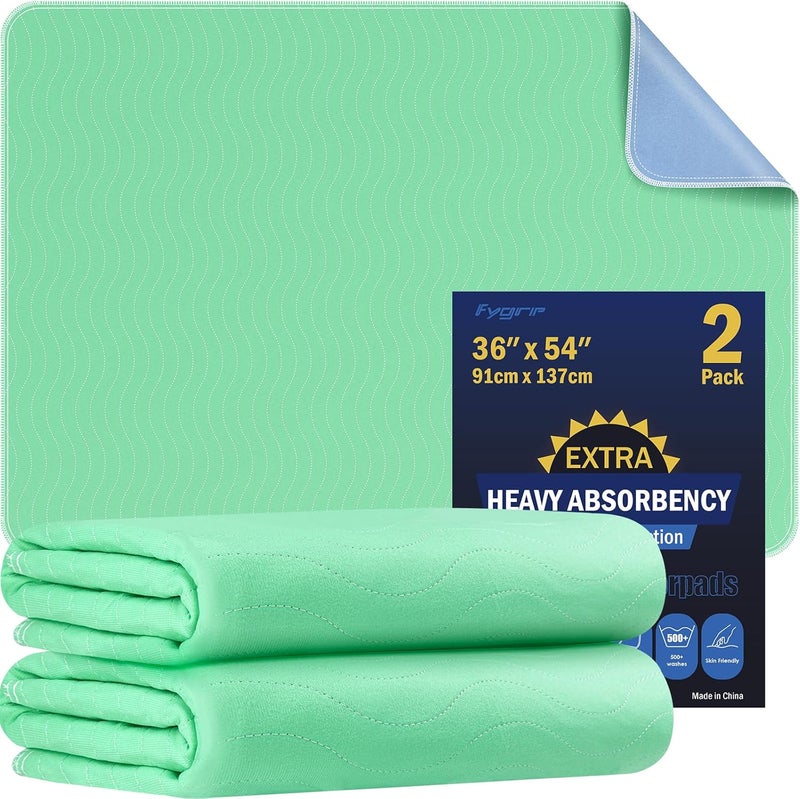 FYGRIP Extra Heavy Absorbency Washable Underpads - 2 Pack - Image 1