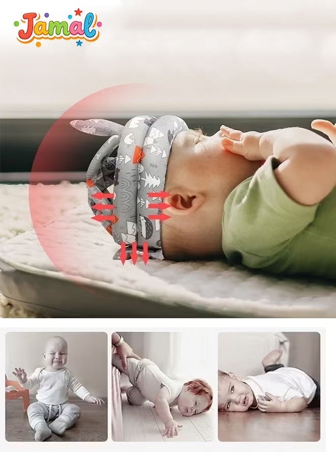 Jamal Baby Head Protector Helmet for Crawling Walking Running Soft Cushion Adjustable Safety Headguard for Infants Toddlers 6-24 Months - Image 3