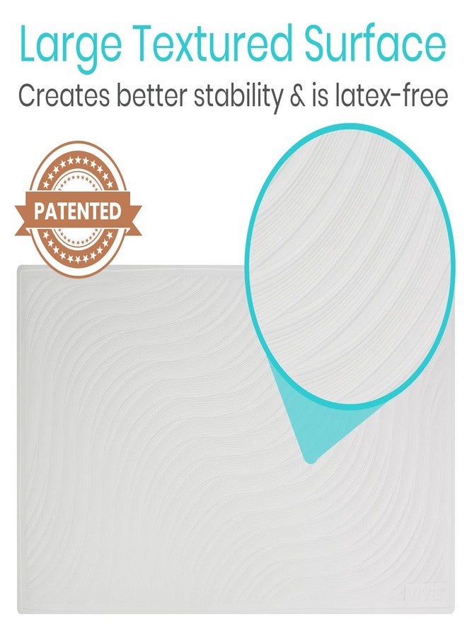 Vive Non-Slip Bath Mat with Suction Cups - 28" x 16" Extra Large Rubber Mat for Safety & Comfort - Patented Grip Prevents Slips and Falls for Kids, Elderly, Men, Women - XL Non Skid Shower & Tub Cover - Image 5