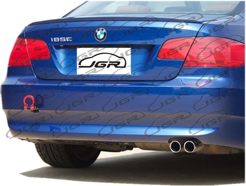 JGR Track Racing Style Tow Hook Towing Eye CNC Aluminum Screw On Front Rear Bumper Compatible with BMW 3 Series E36 E46 E90 E91 E92 E93 318 320 323 325 328 330 335 M3 1992 to 2012 Blue - Image 3