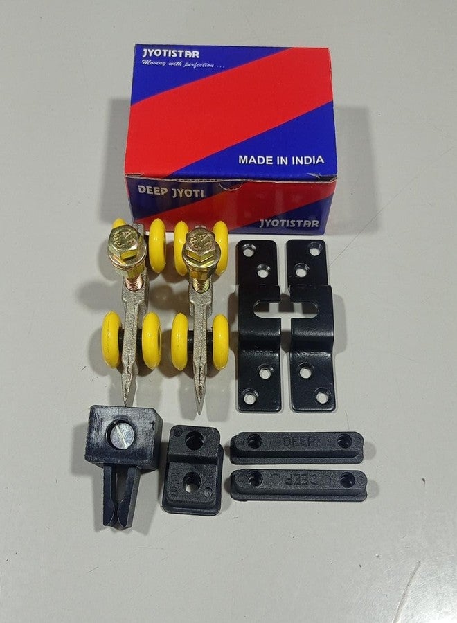 JYOTISTAR | DEEPJYOTI | Sliding Door Fitting System | Top Mounted for Wooden and Aluminum Doors | SDF 80(I) with Special Steel and Delrin Bearings - Image 2