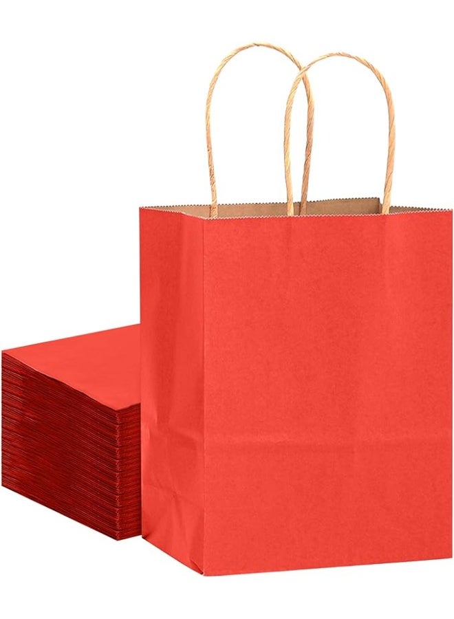 32Pcs Kraft Paper Bags with Handles - 16 Different Color Shopping Gift Bags - 21x15x8cm -8.3x6x3Inch Small Size - Image 1