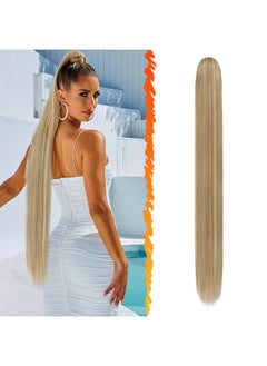 Drawstring Ponytail Extension - 34 Inch Long Straight Blonde Ponytail Hair Extensions Synthetic Fake Pony Tails Hairpieces Clip In Ponytail For Women Girls Daily- Light Ash Blonde Mixed - pzsku/ZD2AAF97457C0A5A4EE63Z/45/_/1733730078/ef3e97e5-3ca9-42b8-b6e0-3eb6c1d28c46