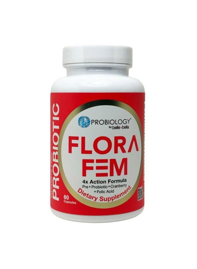 Belle+Bella Belle and Bella Probiology Probiotic Flora Fem, 50 Billion Cfu Capsules, 60 Ea, 60 Count - Image 1