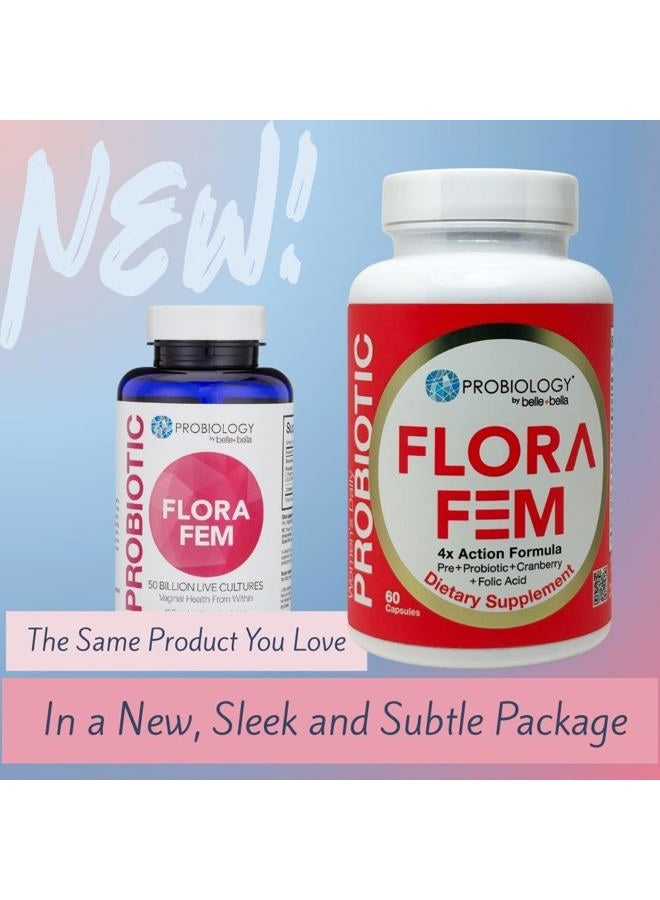 Belle+Bella Belle and Bella Probiology Probiotic Flora Fem, 50 Billion Cfu Capsules, 60 Ea, 60 Count - Image 2
