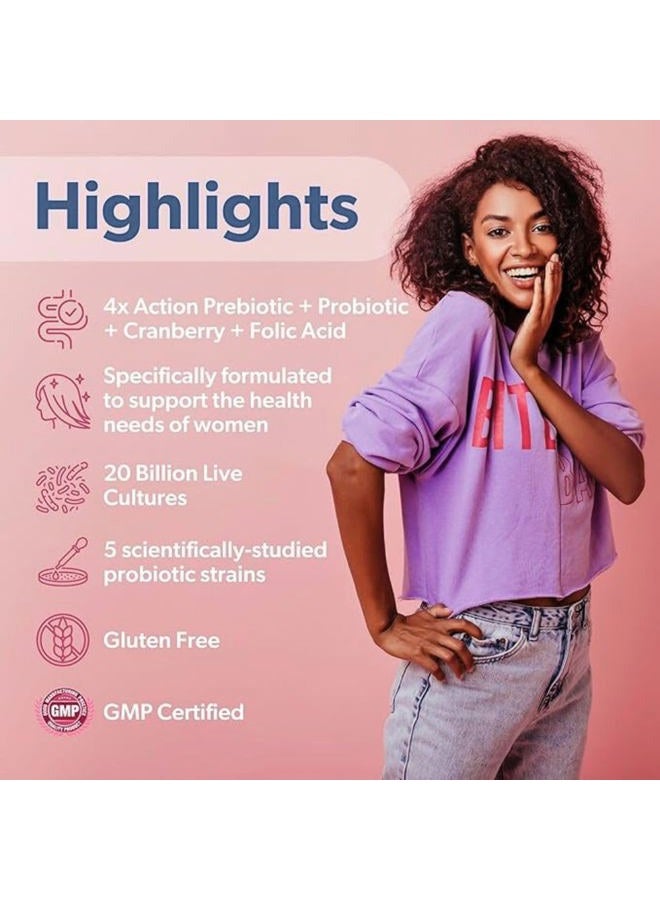 Belle+Bella Belle and Bella Probiology Probiotic Flora Fem, 50 Billion Cfu Capsules, 60 Ea, 60 Count - Image 3