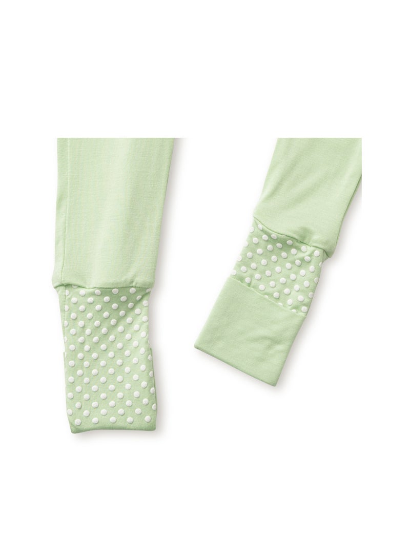 Anvi Baby Organic Zipper Romper- Light Mint 95% Bamboo 5% Spandex - Image 3