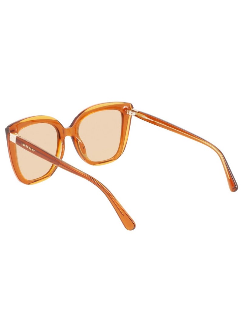 لونج شامب نظارة شمسية مربعة كاملة الحواف للجنسين - LO689S 744 - مقاس العدسة: 53 ملم - برتقالي - Image 4