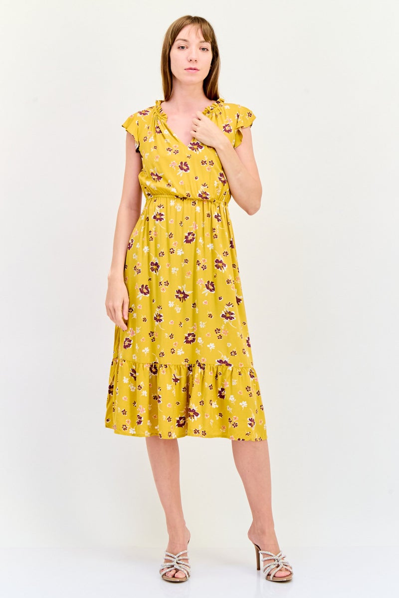 GAP Women Paisley Print Midi Dress, Multicolor - Image 1