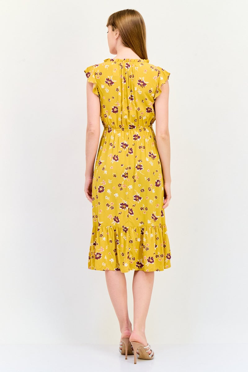 GAP Women Paisley Print Midi Dress, Multicolor - Image 3