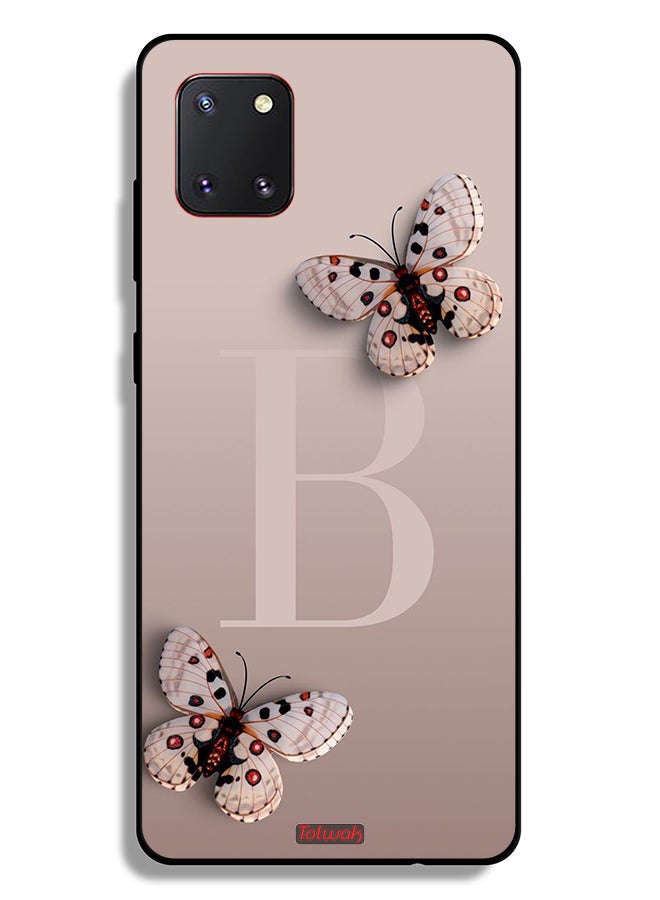 Tolwak غطاء حماية لهاتف سامسونج جالكسي نوت 10 لايت بنقشة الفراشات - Image 2