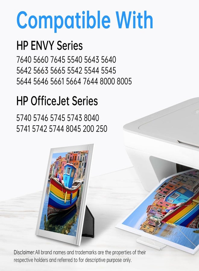 LEMERO 62XL Ink Cartridges Remanufactured Ink Cartridge Replacement for HP Ink 62 for HP 62XL Ink Cartridge Combo Pack use with Envy 7640 5660 5540 7645 5746 OfficeJet 250 200 5740 Mobile Printer - Image 2