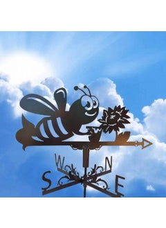 Cross-border Outdoor Wind Direction Marker Iron Art Stainless Steel Rooster Craft Product Garden Decoration Courtyard Chimes Bee Flower Picking