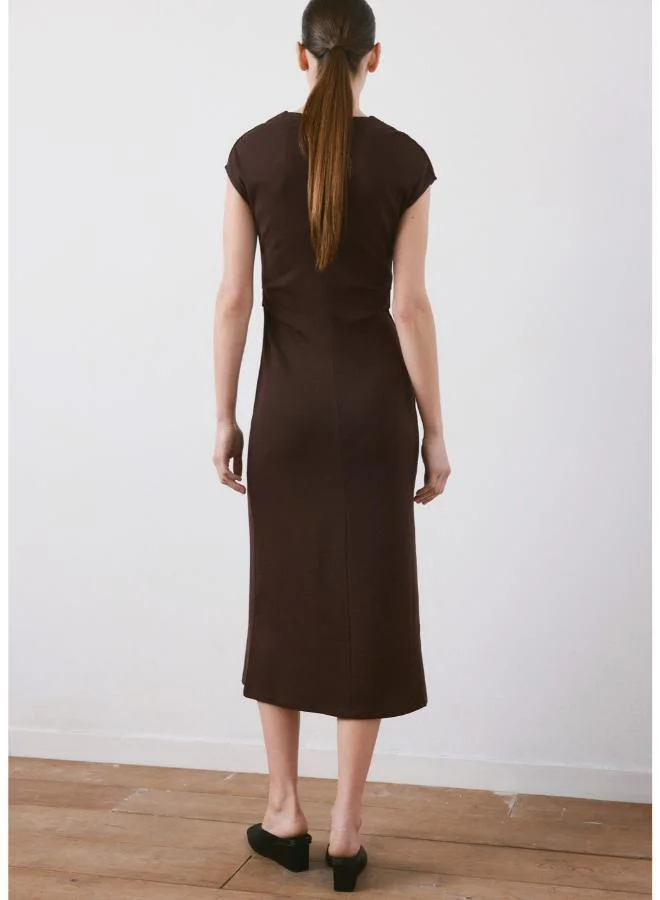 مانجو Midi-dress with draped detail