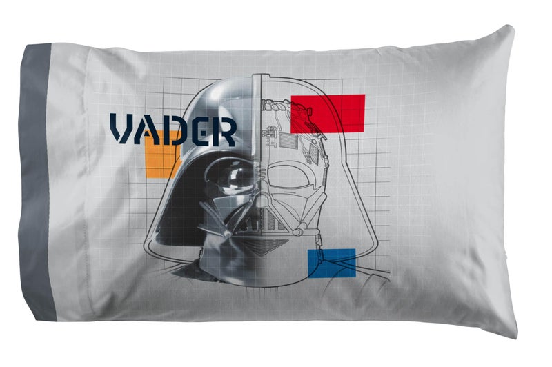 Jay Franco Kids Sheet Set with Fitted  Flat Sheets & Pillow Cover - Ultra-Soft Bedding with Pillowcase for Room Decor  Gray - Star Wars  4 Piece Queen - Image 4