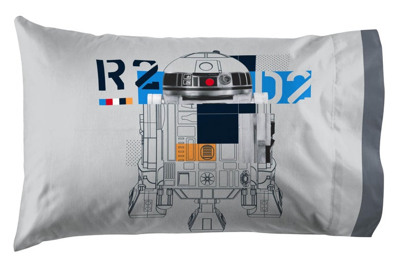 Jay Franco Kids Sheet Set with Fitted  Flat Sheets & Pillow Cover - Ultra-Soft Bedding with Pillowcase for Room Decor  Gray - Star Wars  4 Piece Queen - Image 3