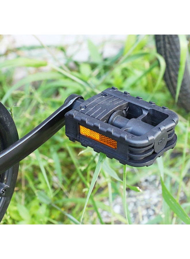 Chabeia 1Pair Folding Bicycle Bike Pedals ,Non-slip Bicycle Pedal Footboard with Reflective Strips , Wide Flat Pedals,Riding Accessories for Folding Bike Electric Vehicle,Urban Cycling Pedals - Image 4