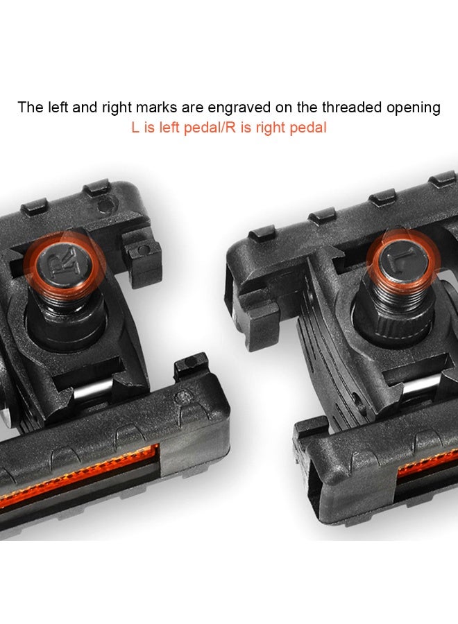 Chabeia 1Pair Folding Bicycle Bike Pedals ,Non-slip Bicycle Pedal Footboard with Reflective Strips , Wide Flat Pedals,Riding Accessories for Folding Bike Electric Vehicle,Urban Cycling Pedals - Image 2