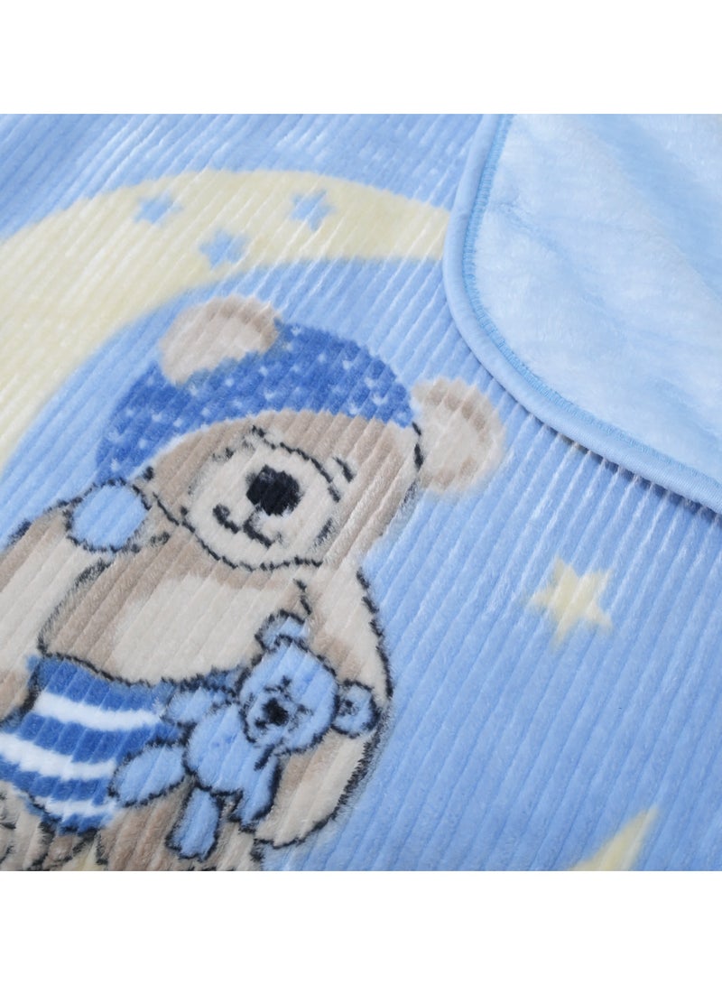 Morano Coco Blanket Moon Bear Light blue baby blanket  90 x 120 cm - Image 2