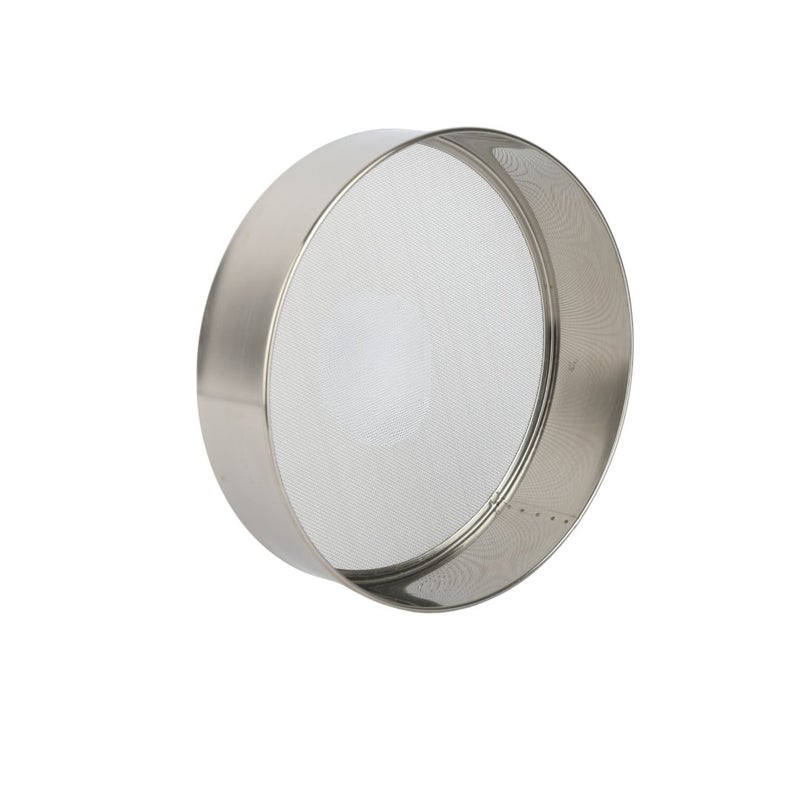 السيف هوم منخل مطبخ كبير 27 سم، ستانلس ستيل مقاوم للصدأ، شبكة نخل دقيقة، تصميم دائري بإطار مرتفع – فضي - Image 3