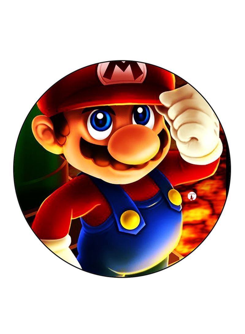 The Video Game Super Mario Printed Mouse Pad Round  Multicolour