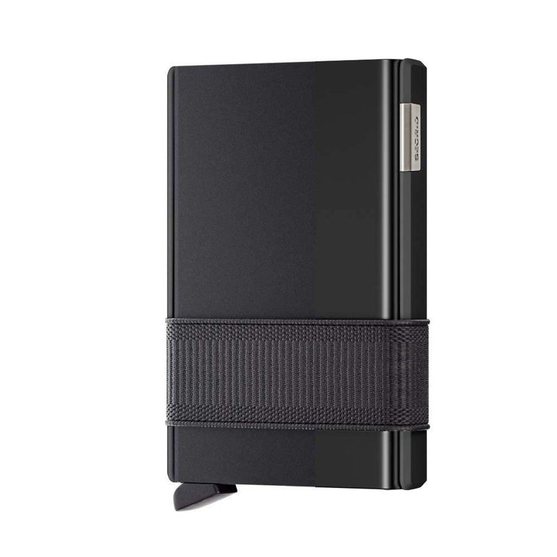SECRID Secrid Cardslide Wallet, Black Cardprotector with Black Slide, Multi-Use RFID Case  - Image 1