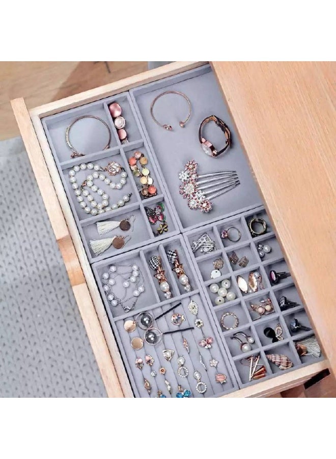 منظم درج للميكب بشكل احترافي بتقسيم ذكي، علبة تخزين مستحضرات التجميل، منظم درج عملي للروج والإكسسوارات، منظم مكياج موفر للمساحة، مناسب لغرف النوم وطاولات الزينة - Image 5