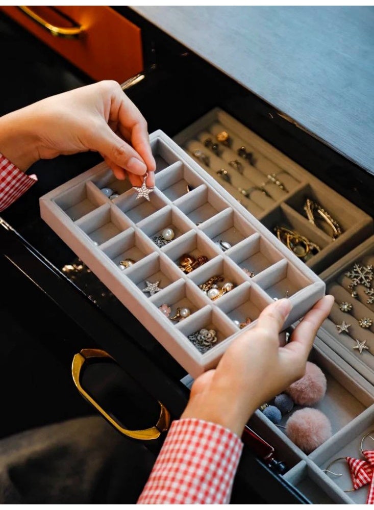 منظم درج للميكب بشكل احترافي بتقسيم ذكي، علبة تخزين مستحضرات التجميل، منظم درج عملي للروج والإكسسوارات، منظم مكياج موفر للمساحة، مناسب لغرف النوم وطاولات الزينة - Image 4