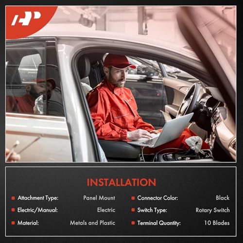 A-Premium Headlight Switch Instrument Panel Headlamp Dimmer Switch Compatible with Ford F-250 F-350 F-450 F-550 Super Duty 2008-2010, Edge 2007-2010 - Image 3