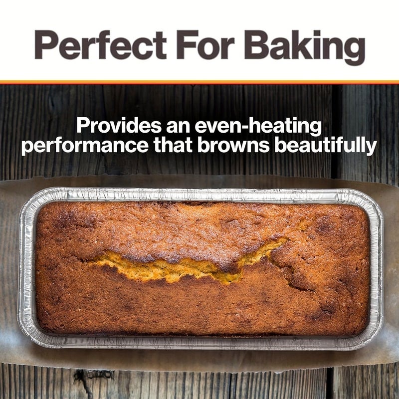 30pcs Disposable Aluminum Foil Bread Pans 8.6x4.5 Inch For Baking - Image 4