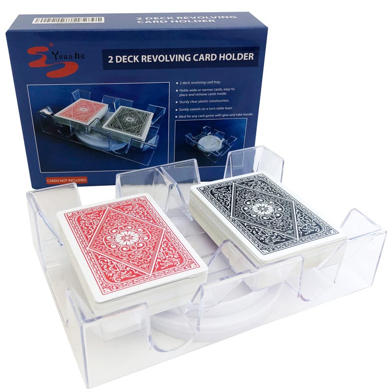 Yuanhe 2 Deck RotatingRevolving Playing Card Tray Card Holder - Image 4