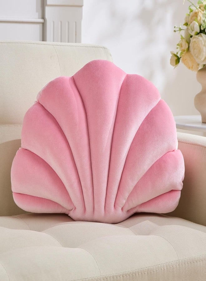 Vdoioe Shell Pillow，Seashell Decorative Pillow Light Pink Seashell Shaped Throw Pillows 13x10 Inch Decorative Coastal Throw Pillows Beachy Room Decor Cute Beach Throw Pillows for Couch Bed Home Decor - Image 1