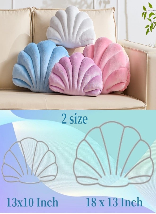 Vdoioe Shell Pillow，Seashell Decorative Pillow Light Pink Seashell Shaped Throw Pillows 13x10 Inch Decorative Coastal Throw Pillows Beachy Room Decor Cute Beach Throw Pillows for Couch Bed Home Decor - Image 4