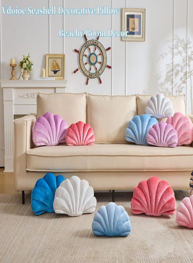 Vdoioe Shell Pillow，Seashell Decorative Pillow Light Pink Seashell Shaped Throw Pillows 13x10 Inch Decorative Coastal Throw Pillows Beachy Room Decor Cute Beach Throw Pillows for Couch Bed Home Decor - Image 3