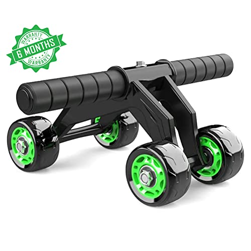 FirstFit Premium Abdominal Ab Roller with 4 Wheel Exercise Equipment for Workout with Knee Pad Mat - Multicolor - Image 2