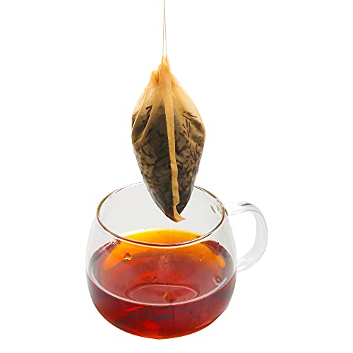 Tinkee Tea Filter bags, safe and natural material, disposable tea infuser, empty tea bag with drawstring for loose leaf tea, set of 100（3.15 x 3.94 inch ） (White) - Image 5