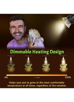 GMORO 4-Pack Heat Lamp Bulb 50W UVB Reptile Heating Bulb for Aquarium Aquatic  - Image 2