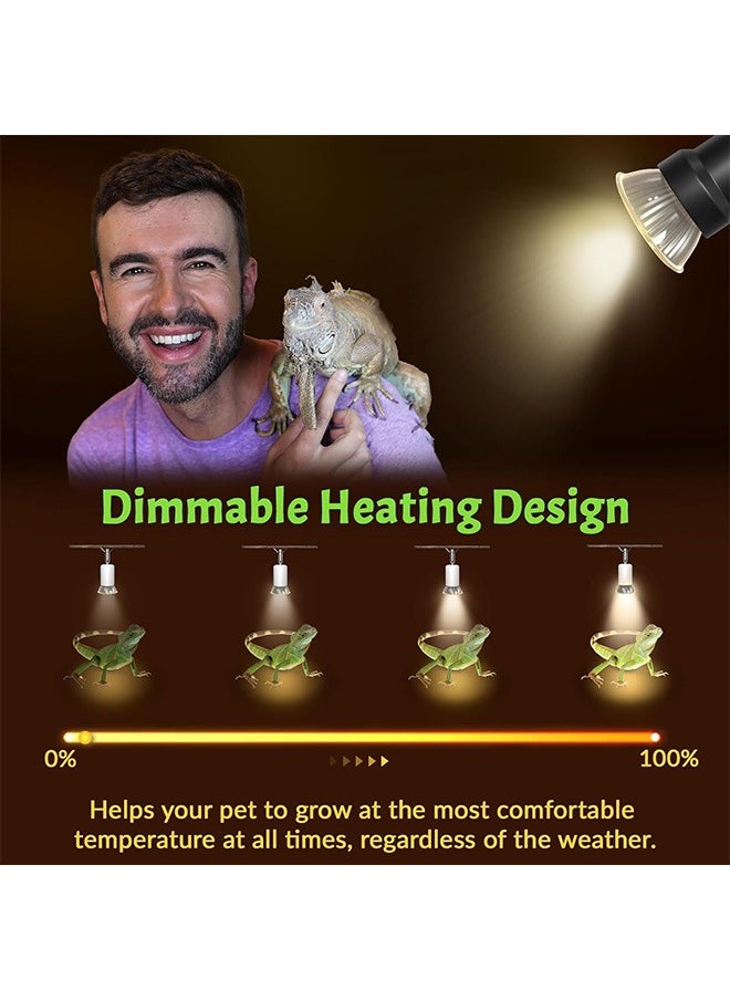 GMORO 4-Pack Heat Lamp Bulb 50W UVB Reptile Heating Bulb for Aquarium Aquatic  - Image 2