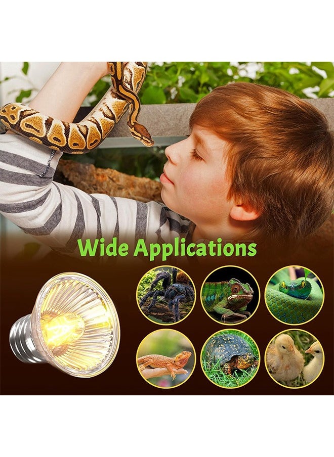 GMORO 4-Pack Heat Lamp Bulb 50W UVB Reptile Heating Bulb for Aquarium Aquatic  - Image 3