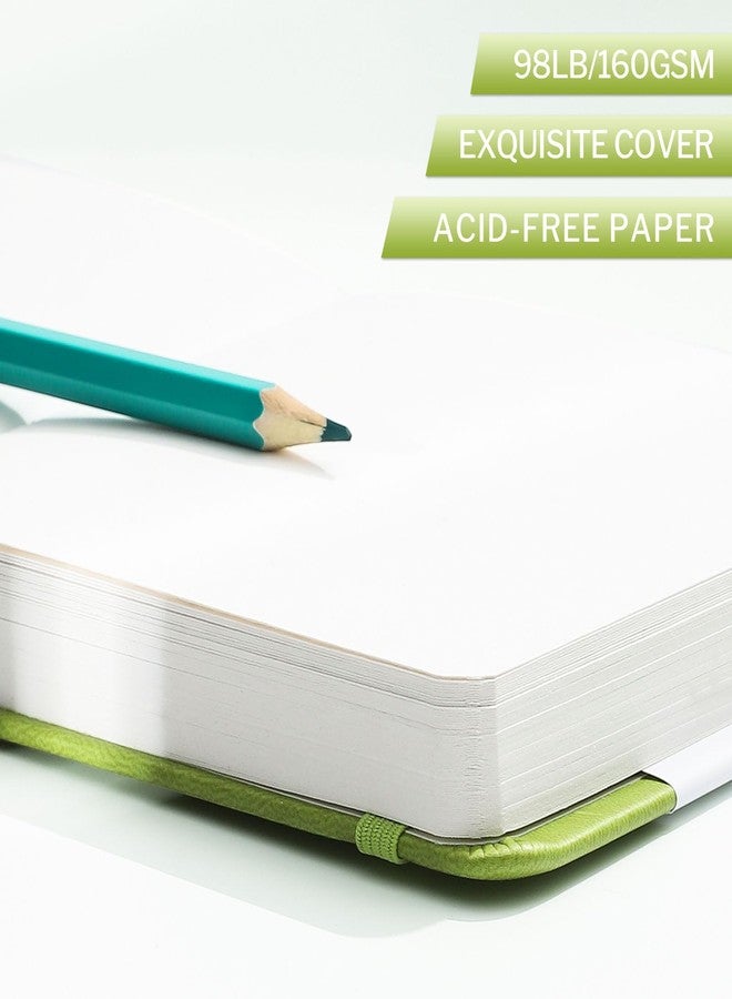 Prudiut Hardcover Pocket Sketchbook, 5" x 5" Square Mini Sketchbook, 98lb/160gsm Heavyweight Tiny Sketch Book, 80 Sheets Small Travel Drawing Journal for Adults, Artist, Ideal for Gift (Emerald Green) - Image 3