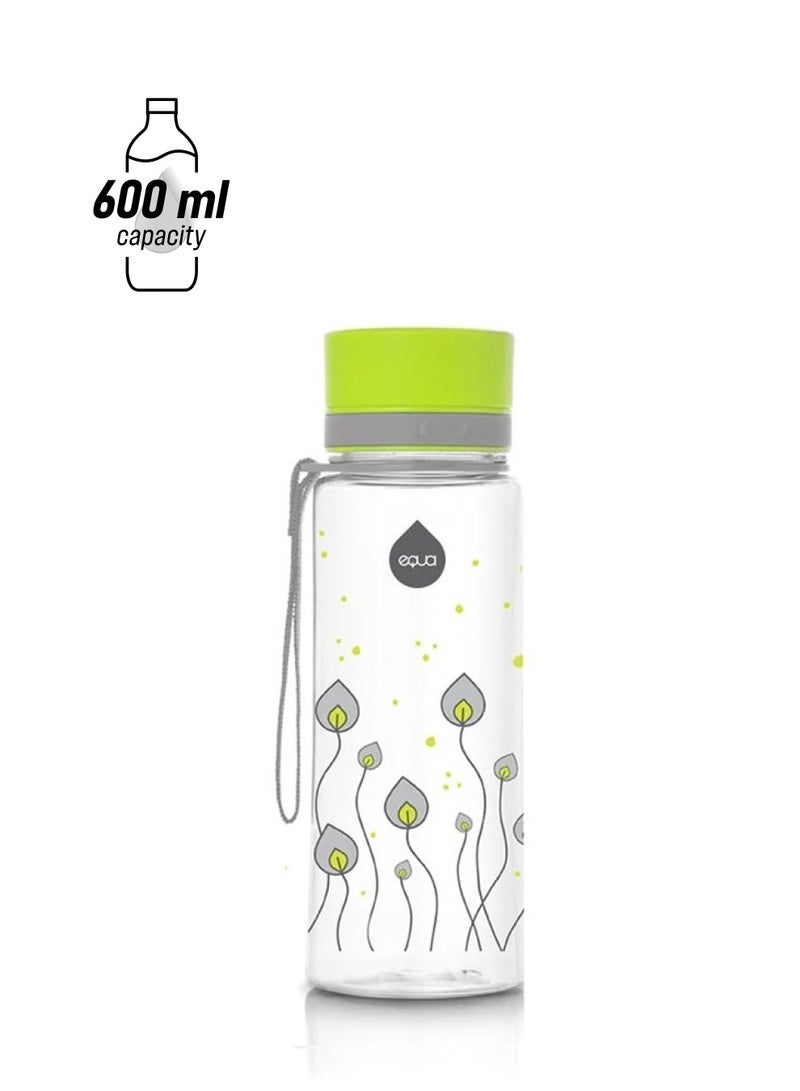 EQUA Water Bottle Green Leaves BPA FREE 600ml - Image 1