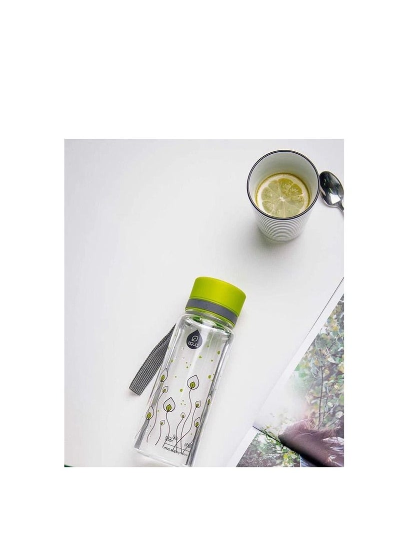 EQUA Water Bottle Green Leaves BPA FREE 600ml - Image 3
